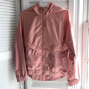 NIKE rose gold/blush zip up warm up jacket, mesh lined